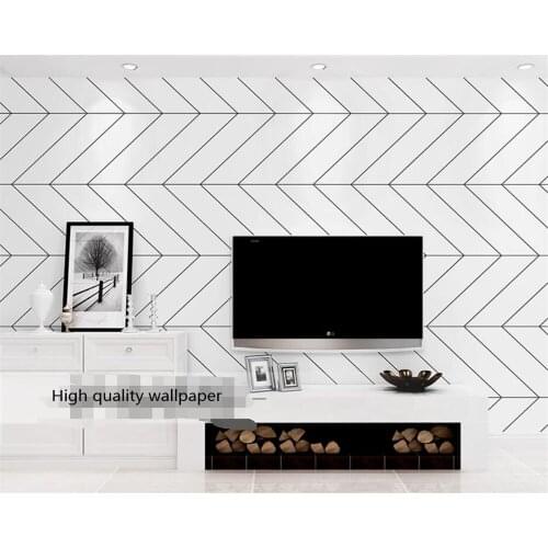 Beibehang Modern minimalist geometric pattern vertical stripes clothing store bedroom living room TV background 3d wallpaper