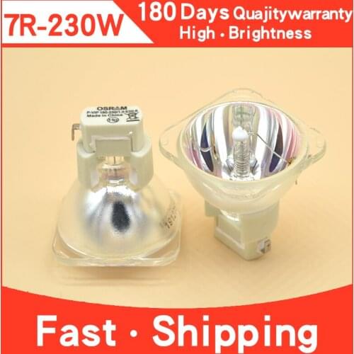 Free shipping Hot Sales 1PCS P-VIP 180-230W E20.6 7R lamps Metal Halide Lamp moving beam lamp 230 beam 230 Made In China