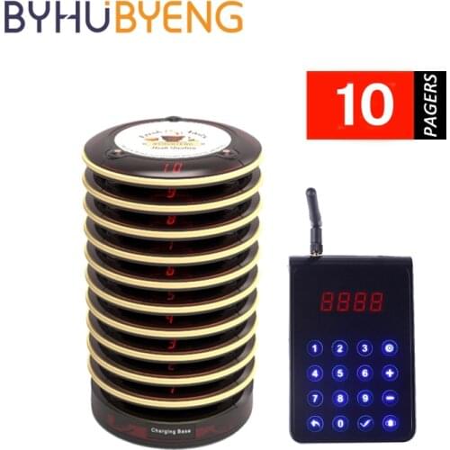 Wireless Calling System Biper Beepers Coaster Pager for Restaurant Fast Food Kitchen Coffee Cafe Shop Equipment