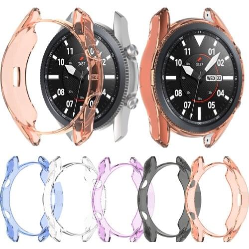 Case for Samsung Galaxy watch 3 45 41 Soft TPU bumper 41/45 smart watch Protector Cover scratch proof Quick install Accessories