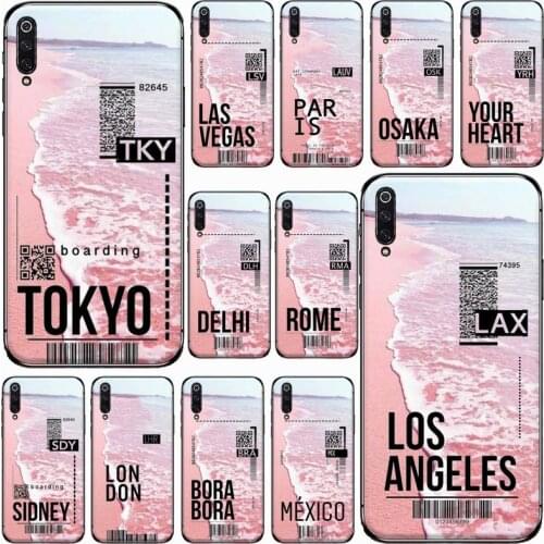 Sea air ticket Phone Case For Xiaomi Redmi mi note 7 8t 9 9t 9s 8 10 10t 11 pro lite K20 max 3