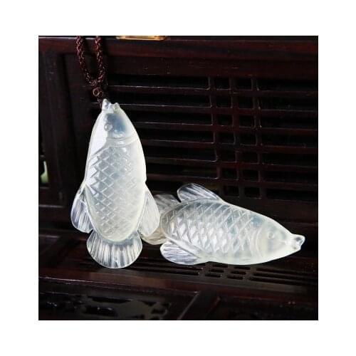 Hot selling fine carp pendants natural ice seed Xiuyu goldfish jades pendants lucky accessories