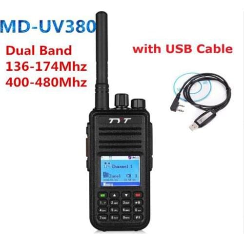Good Quality Waterproof DMR Digital Mobile Two Way Radio/Walkie Talkie MD-UV380 Dual Band CTCSS/DCS/DTMF Transceiver with GPS
