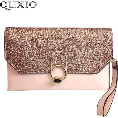 Personality fashion Shining wild temperament female bag envelope female bag scrub small wallet clutch bag womens bag CZ124