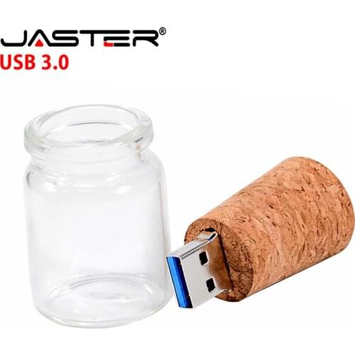 JASTER Drift bottle+box Style Pendrive 4GB 8GB Wishing bottles USB Flash Drive 16GB 32GB 64GB usb3.0
