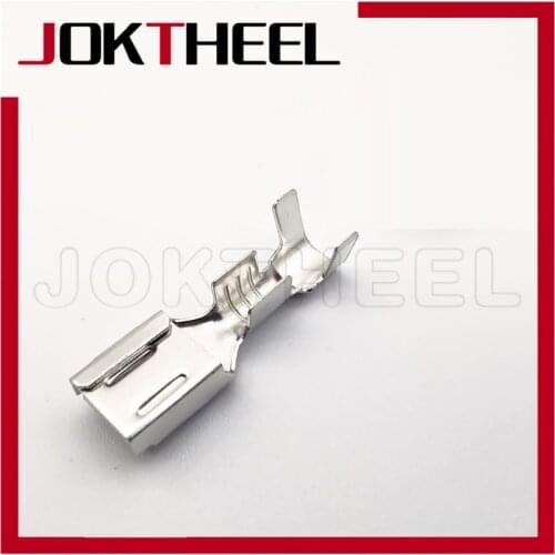 100 pcs DJ623FA-6.3C wire terminal Crimp terminal 6.3mm female Pins auto female terminals for 7283-5596-10 female 2P connector