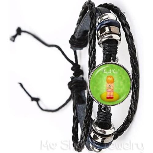 Teachers' Day Rings Glass Cabochon Merci Maitresse 16mm Glass Dome Jewlery Adjustable Rings For Thanksgiving Gift