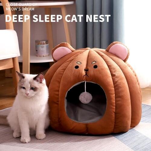 Cat Nest Removable Washable Warm In Winter Soft Comfortable High-elasticity moisture-proof non-slip four-season universal dog
