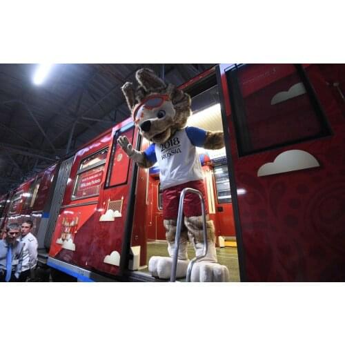 Wolf Mascot Costume 2018 Russian World Cup Wolf Mascotte Mascot Costume Fancy Football Soccer Performance Dress Adult