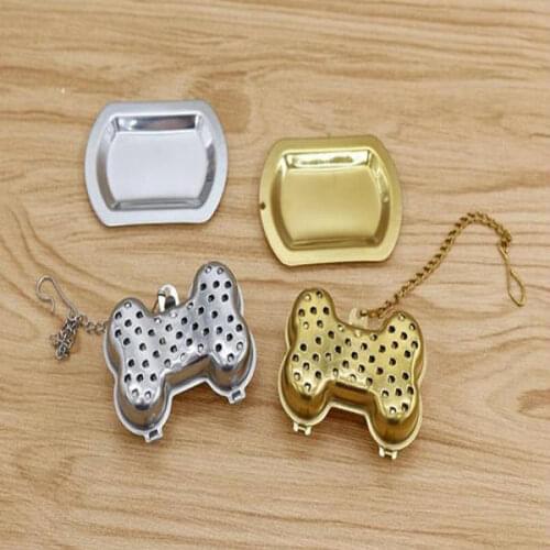 100pcs Creative Stainless Steel Bone Modeling Strainer Flower Tea Herb Filter Kitchen Accessories Tea Tools