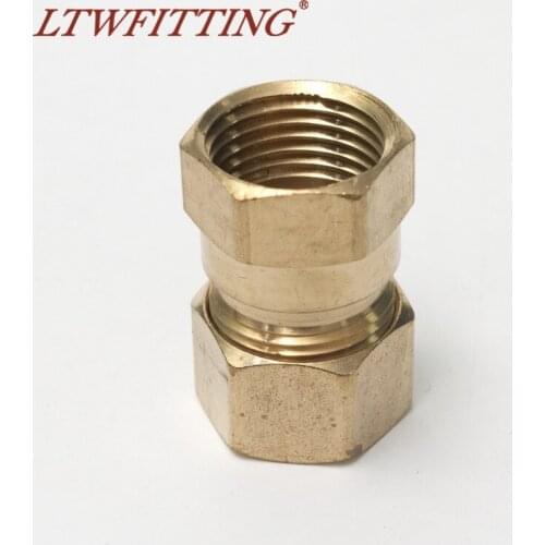 LTWFITTING Brass 5/8" OD x 1/2" Female NPT Compression Connector Fitting