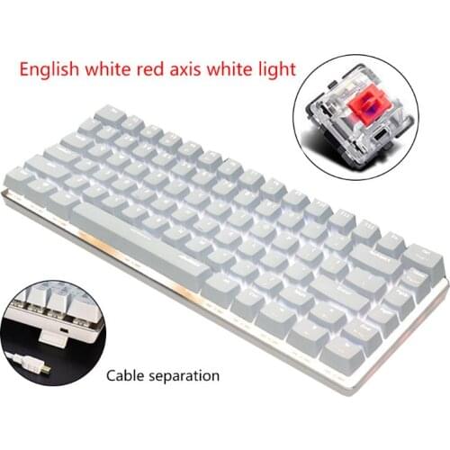 Ajazz AK33 82 Keys Mechanical Keyboard Russian/English Layout Gaming Keyboard RGB Backlight Wired Keypad S03 20 Dropship