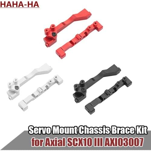 Metal Steering Servo Mount Chassis Brace Kit for 1/10 RC Crawler Car Axial SCX10 III AXI03007 Gladiator Wrangler JT Upgrade Part
