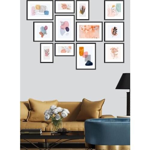 12 piece Frame Looking Mdf Wall Table Set Opt-14