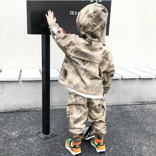 Ruin camouflage Boy military uniform Set Kid Paintball equipment Children army