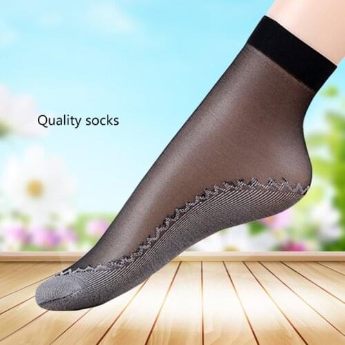 5pair Summer Sexy Ultrathin Crystal Silk Socks For Women High Elastic Fishnet Nylon Mesh Ankle Socks Female Chausettes