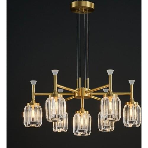 Postmodern chandelier living room lamp simple atmosphere dining room bedroom lamp net red crystal chandelier decorative lamp