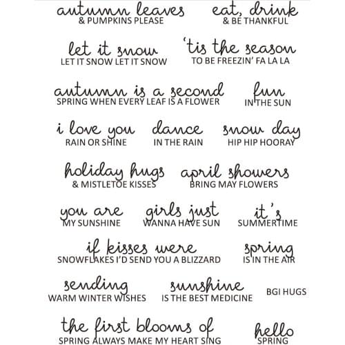 Word Transparent Clear Stamps for D Clear Stamp Or stamp for DIY Scrapbooking Kids Fun Decoration Supplies A2029