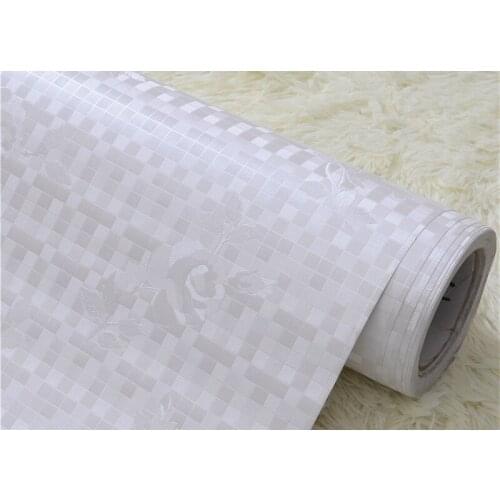 PVC white kitchen bathroom bathroom wallpaper self-adhesive waterproof and oil proof wall mosaic wallpaper stickers