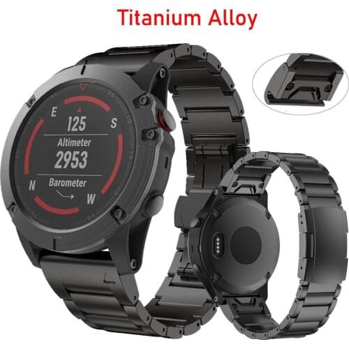 Replacement Release Quick EasyFit Titanium Alloy Wristband Strap for Garmin Fenix 6 6X/6X Pro Watchbands Fenix5 5X Plus Bracelet