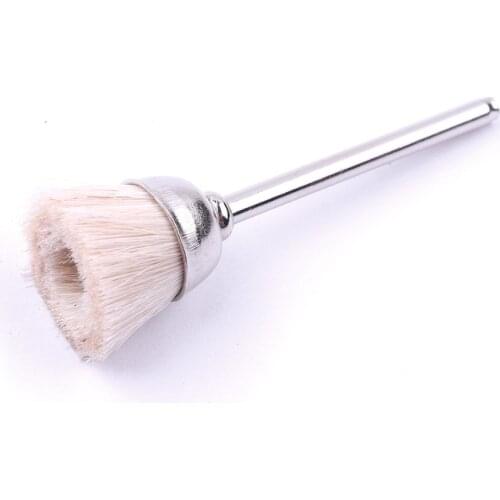 New 1Pcs 3mm Shank Stainless steel & Wool Polishing buffing Brush Burr 5cm Length Dremel Accessories Dust Cleaning Brush