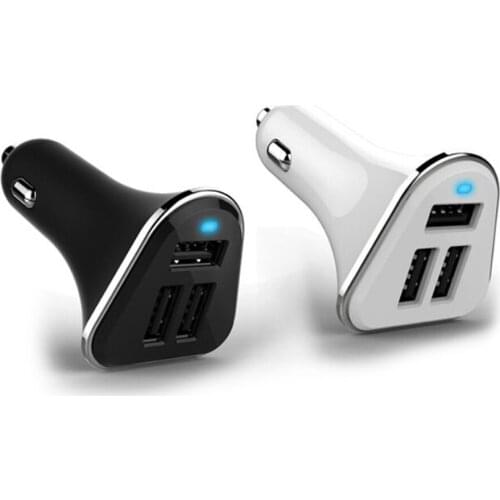 50pcs/lot Universal 5V 5.2A Mobile Phone Fast Charger Adapter 3 Ports USB Car Charger for iPhone Samsung iPad Huawei Xiaomi