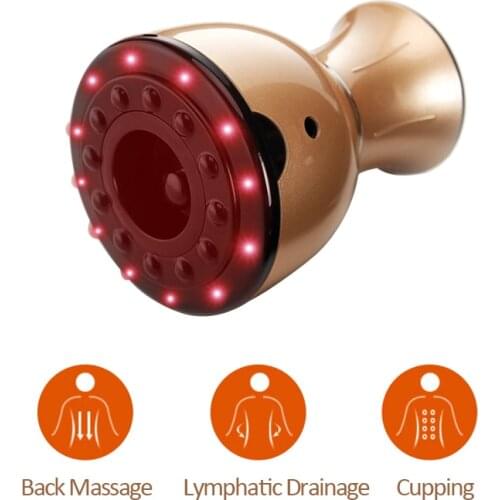 Vacuum Body Massage Device Body Back Shoulder Suction Massager Electric Far Infrared Heating Health Care Lymph Drainage Cupping