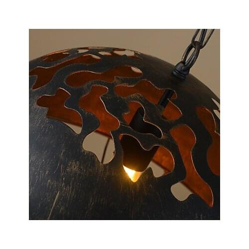 Loft Vintage Black Iron Lid Cover Shades Pendant Light Retro Industry Black Hanging Light For Kitchen Dining Room lustre
