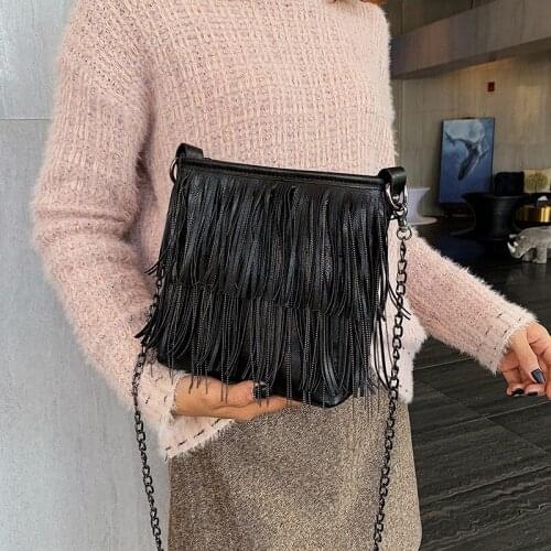 Luxury designer handbag Womens bag Large Capacity Chains Shoulder Bag Ladies Diamonds Rivet Tassel Crossbody Bag sac main femme