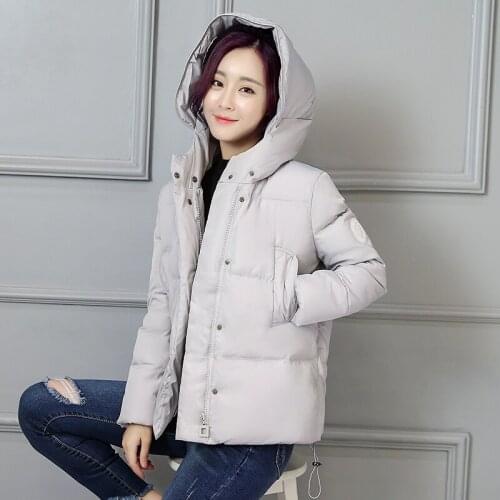 Winter Fashion Women Jackets Short Design Cute Cotton Padded Pink Coats Casual Warm Hoodies Loose Padded Parkas Casaco Feminino