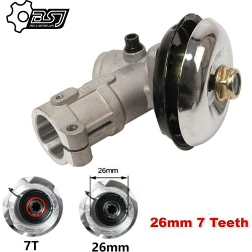 26mm 7 Teeth Trimmer Gearbox Gearhead Brushcutter Grass Trimmer Replace Gear Head Lawn Mower Parts Gardening Tool