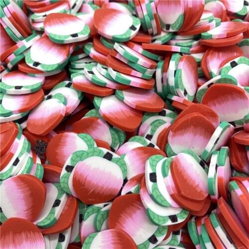 20Pcs/lot 20mm Peach Beads Flakes Clay Beads Polymer Spacer Beads For Jewelry Making DIY Bracelet Hairpin #A89-2