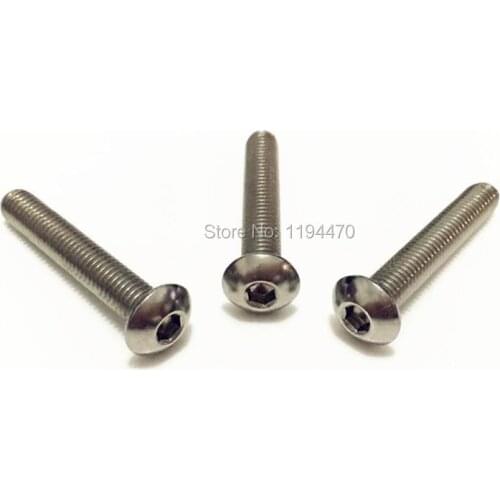 200pcs/Lot M3x10mm M3*10 ISO7380 Metric 304 Stainless Steel Button Head Hex Socket Cap Screw Round Head Allen Bolt