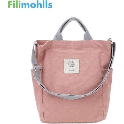 2019 Korean Canvas Shoulder Bag Zipper Luxury Women Bags Designer Messenger Bag Female Simple Handbag Letter Printing tote S1986