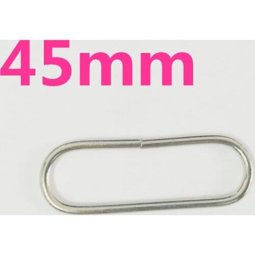50pcs/lot 45mm Silver Metal Oval Ring Snap Clip Buckle garment DIY Needlework Luggage Sewing handmade Bag purse toy tool