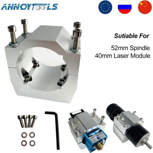 52mm Spindle Laser Universal Mount Durable Motor Bracket Spindle Motor Base CNC Clamp Shaft Spindle Motor Base Holder Support
