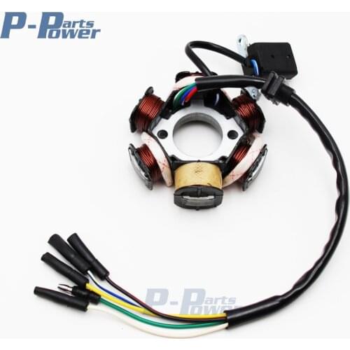 6 POLE Stator Plate Magneto Generator Coil For 110cc 125cc 150cc Pit Dirt Bike ATV Quad Buggy