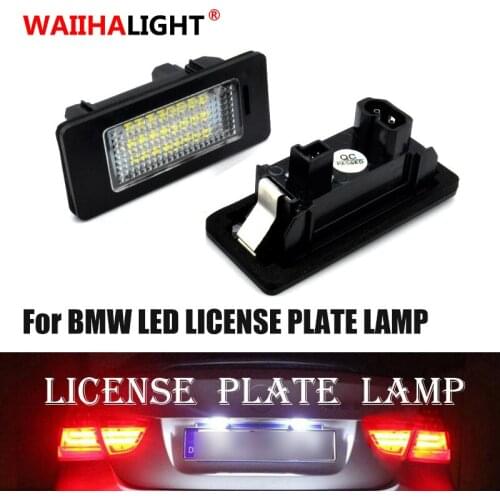 Auto Car License Plate Lights Numer Plate Holder Lamp For BMW E81 E82 E90 E91 E92 E93 E60 E61 E39 X1 E84 X5 E70 X6 E7 Light