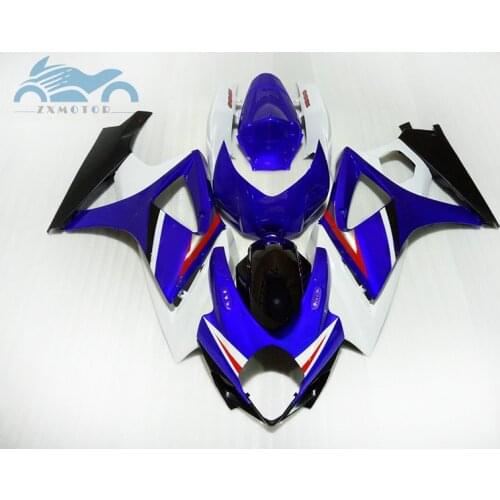 Free Custom Fairing set for Suzuki GSXR 1000 2007 2008 K7 K8 motor street street fairings kit 07 08 white blue aftermarket