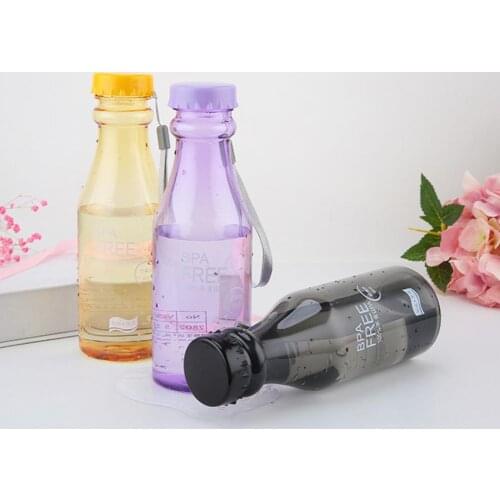 550mL Candy Color Water Bottle Plastic Cup Matte Portable Fall Resistant Drop Water Cup Sports Bottle For Travel Camping