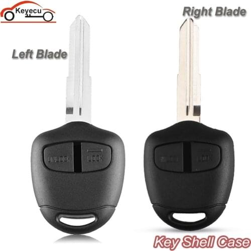 KEYECU 2 Button Remote Car Key Shell Fob Case Cover For Mitsubishi Lancer Grandis Evolution Outlander Colt Mirage Left Or Right