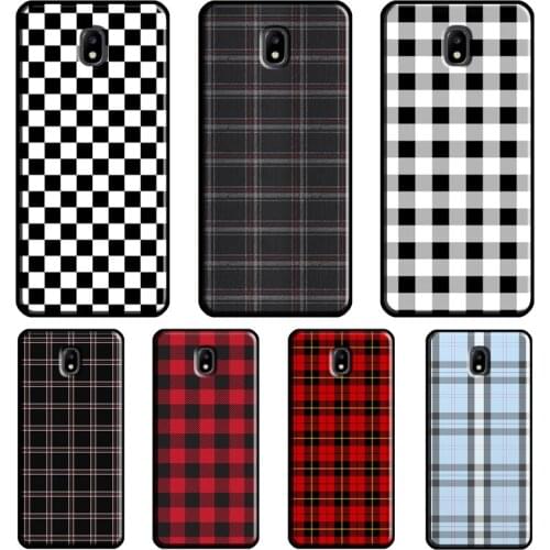Plaid Pattern Stripes Case For Samsung Galaxy J5 J1 J3 J7 A3 A5 2016 2017 J4 J6 J8 A8 A6 Plus A7 A9 2018 Cover