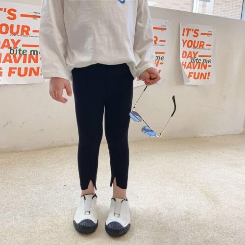 Childrens pants 2021 autumn new Korean girls' elastic pants childrens slim Leggings baby pants