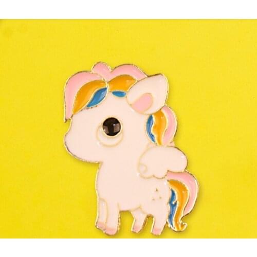 Enamel Pin Cute Unicorn pattern Metal Badges Pins and Brooches for Women Girl Lapel pin Creative Gift backpack bags badge jacket