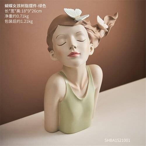INS Style Butterfly Girl Resin Decorative Crafts Living Room Desktop Home Decor Accessories Art Gift
