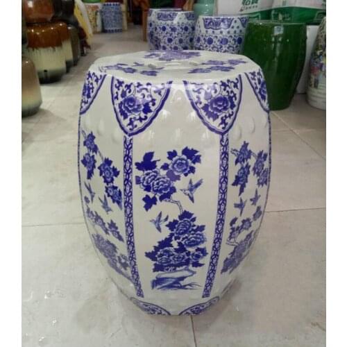 Jingdezhen Ceramic Stool Ancient Green Octagonal Stool Outdoor Bathroom Balcony Stool Decoration home decoration porcelain stool