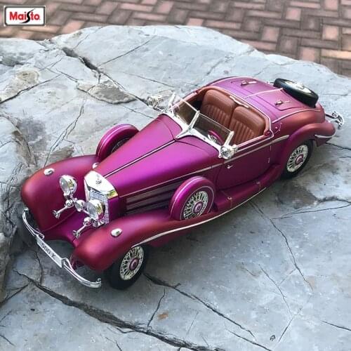 Maisto 1:18 1936 Mercedes 500k car alloy car model simulation car decoration collection gift toy Die casting model boy toy