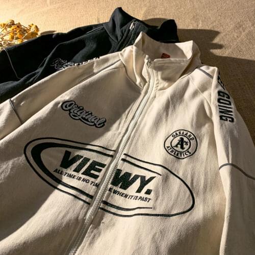 2021 spring new baseball uniform loose street Harajuku oversize jacket men and women couples reflective jacket ladies tops