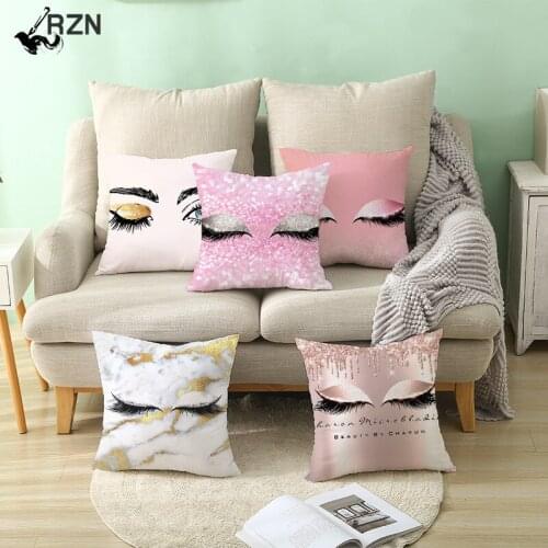 Pillow covers decorative Eyelash Creative Cushion Cover Sofa Comfortable Bed Waist Pillow Cover Home Decorative Throw Pillows