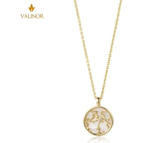 White Fritillary Necklace Map Simple Fashion Trend 925 Sterling Silver HM047